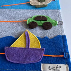 Araçlar Temalı İpli Keçe Eğitim Oyuncağı