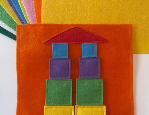 Şekiller ve Renkler Hafıza Oyunu PİRAMİT Puzzle