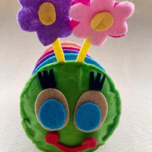 Cırt Cırtlı Tırtıl Oyunu--Dolgulu Rengarenk Keçe Eğitici Oyuncak
